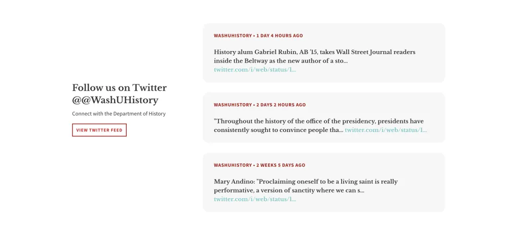 twitter section of publication page